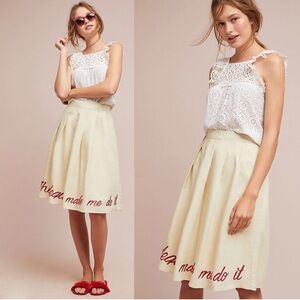 Anthropologie The Tequila Made Me Do It Skirt